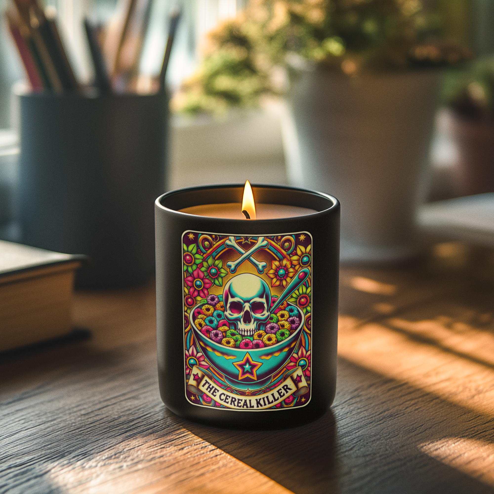 The Cereal Killer Tarot Candle