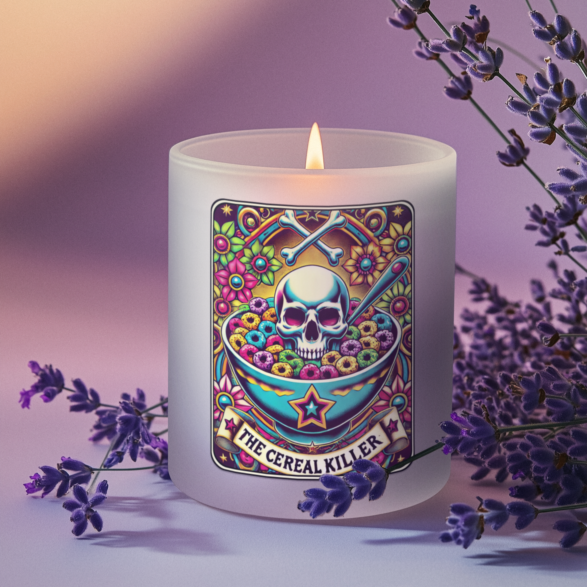 The Cereal Killer Tarot Candle