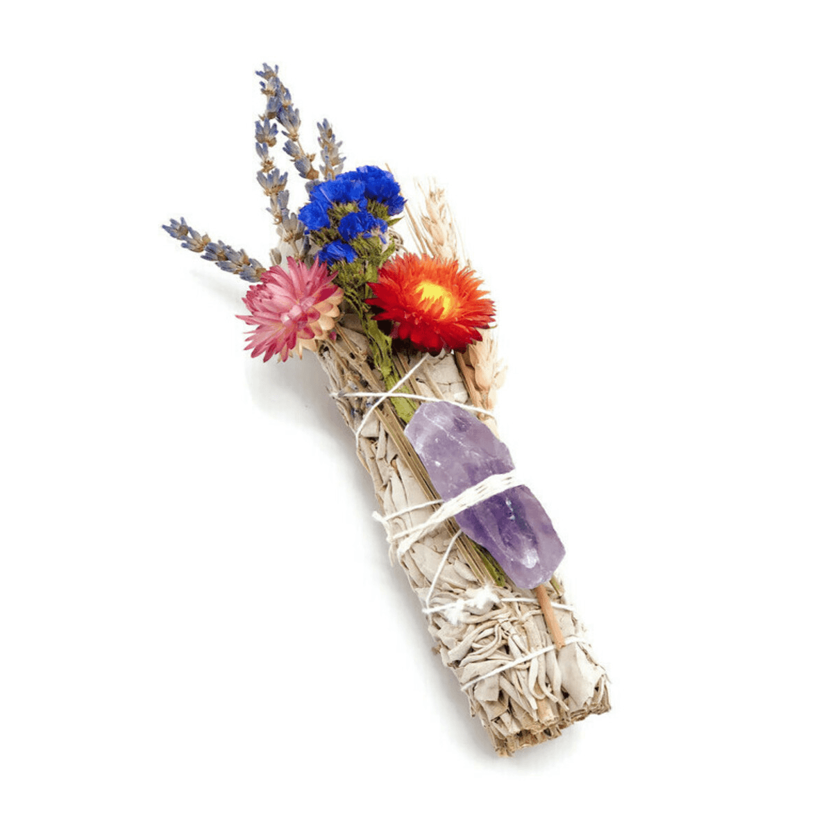 Floral Smudge Stick- Energy Wicks