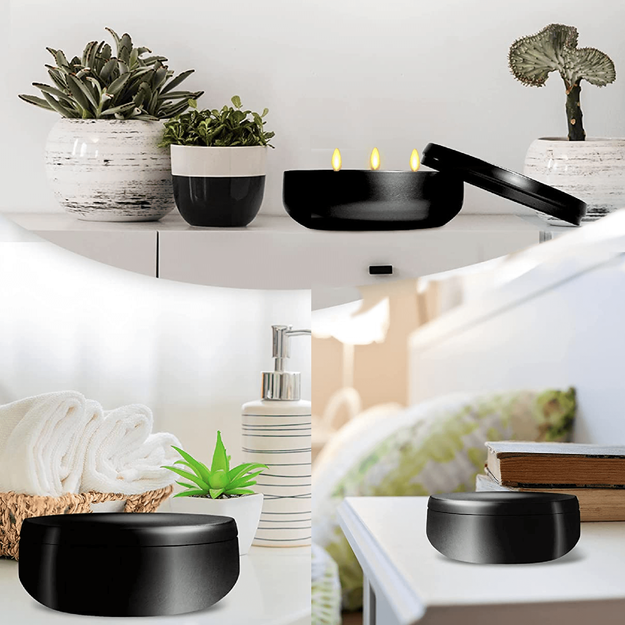 Black Travel Tin Candle