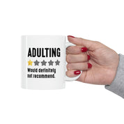 Adulting Review Mug