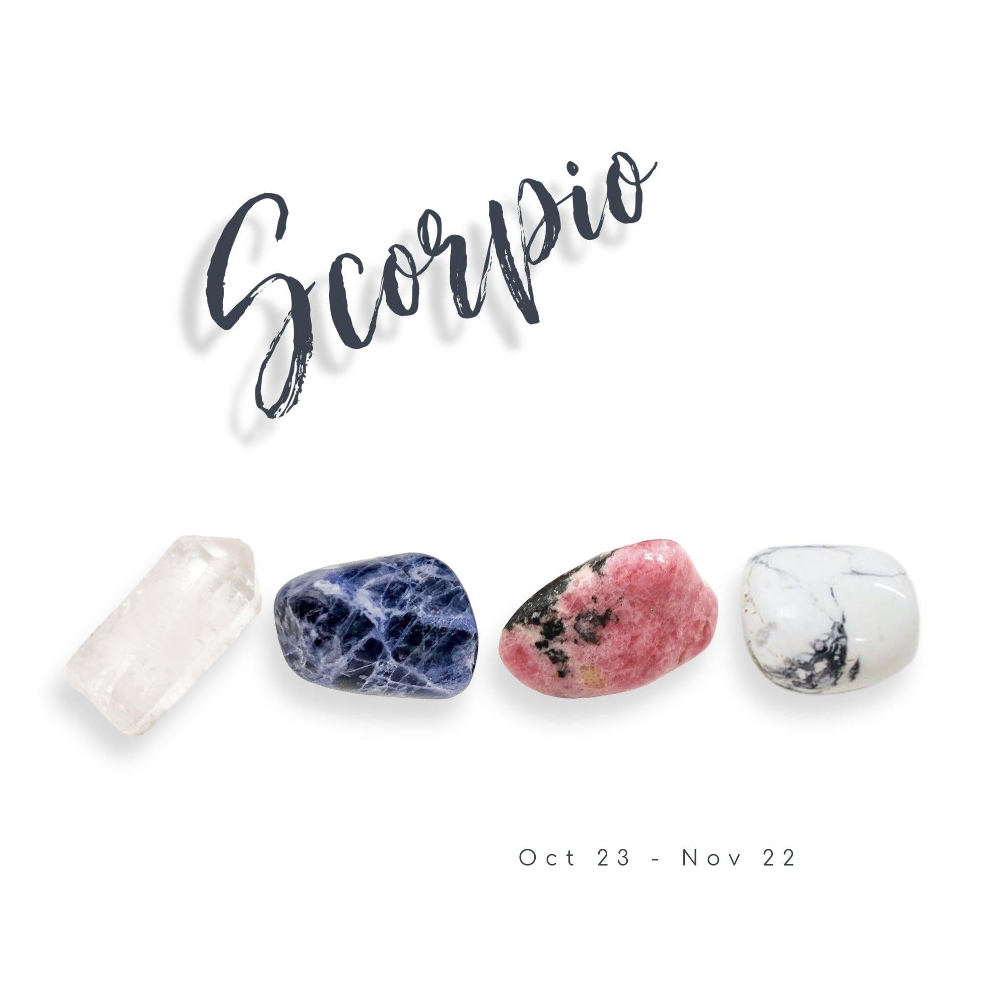 Scorpio Zodiac Crystal Set - Energy Wicks