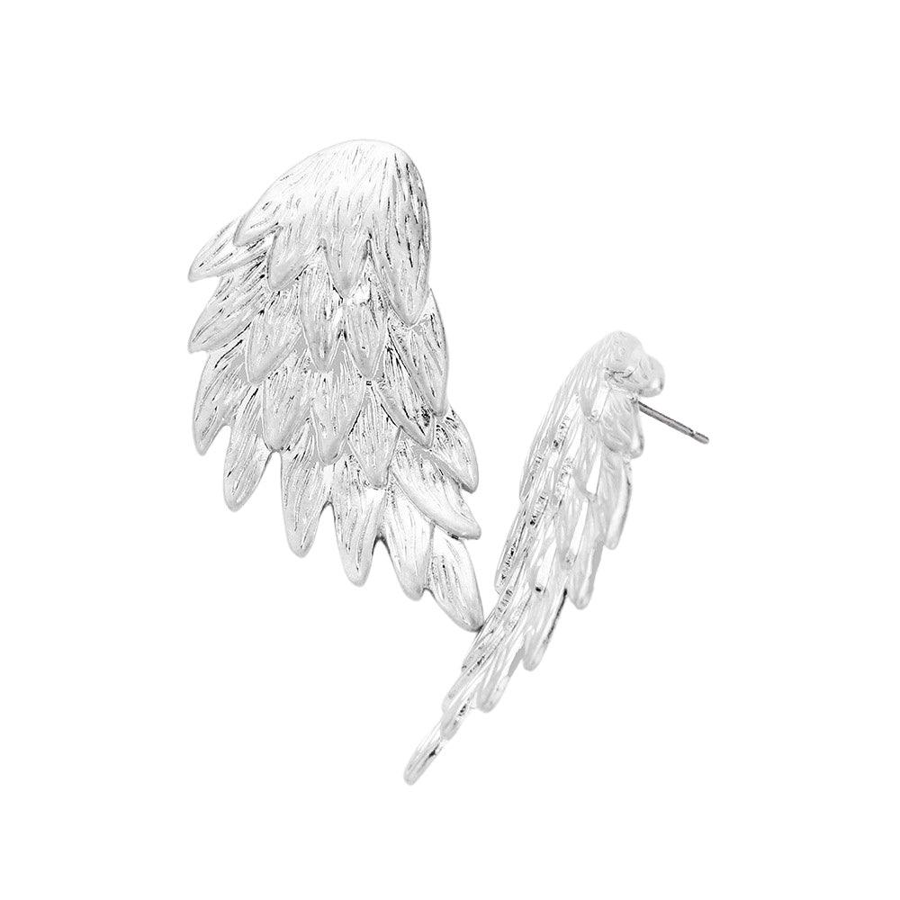 METAL ANGEL WING DROP EARRINGS - Energy Wicks