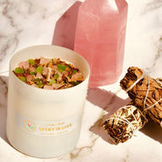 Rose Quartz and Yerba Santa Candle
