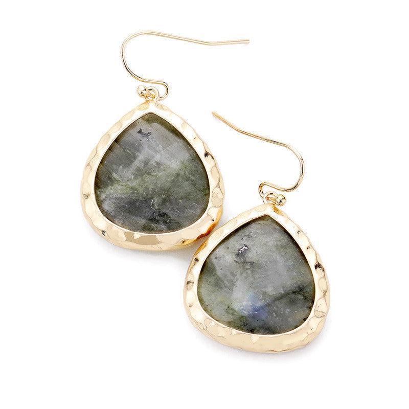 LABRADORITE DANGLE EARRINGS - Energy Wicks