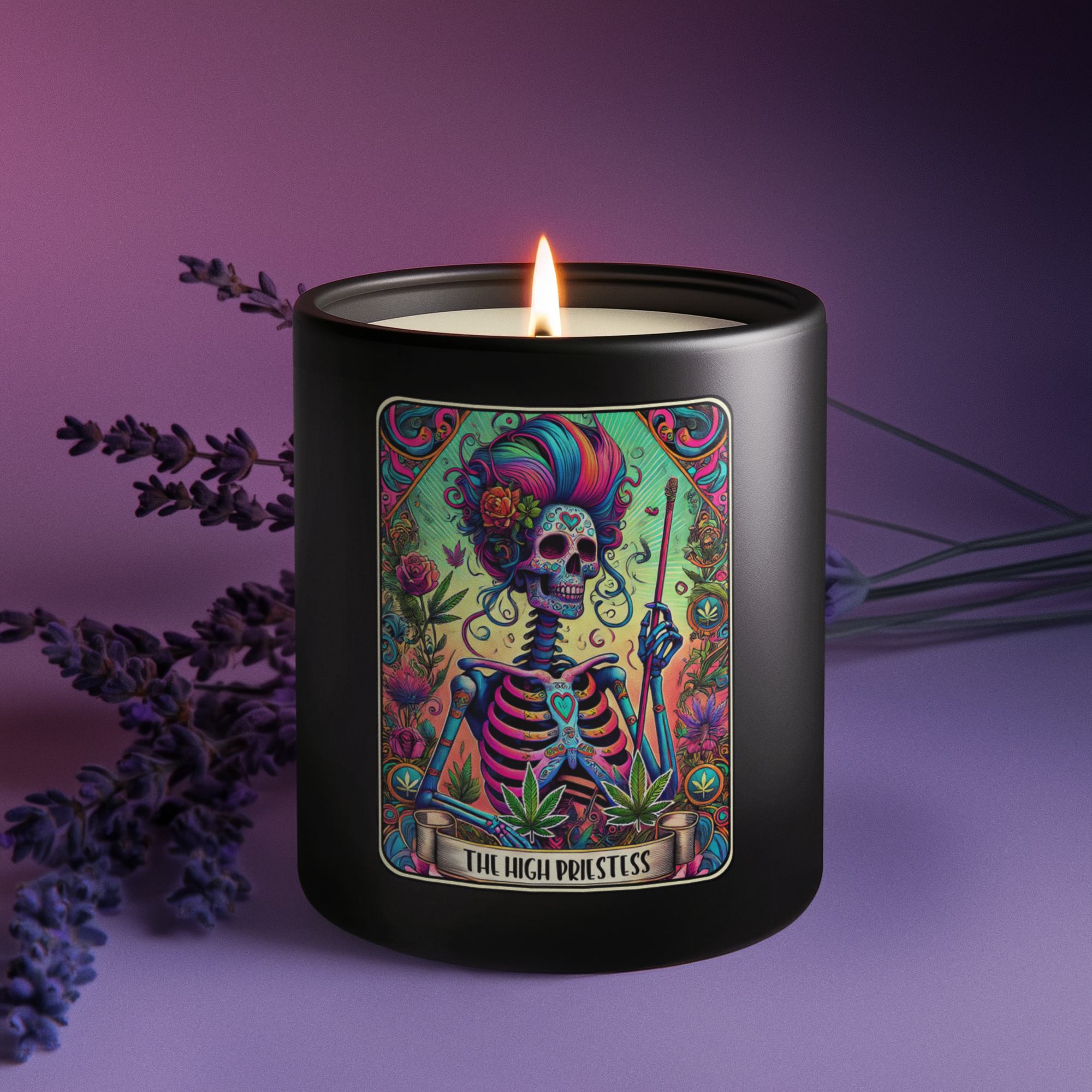 The High Priestess Tarot Candle