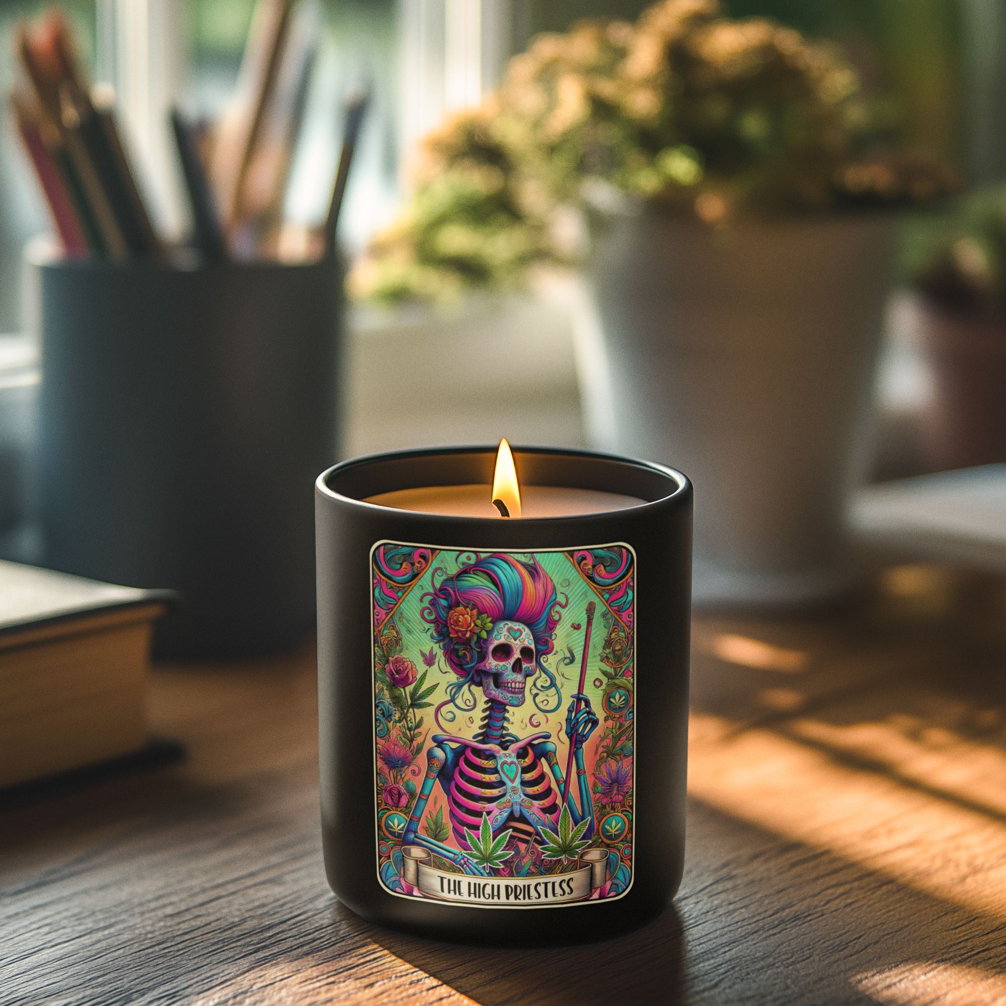 The High Priestess Tarot Candle