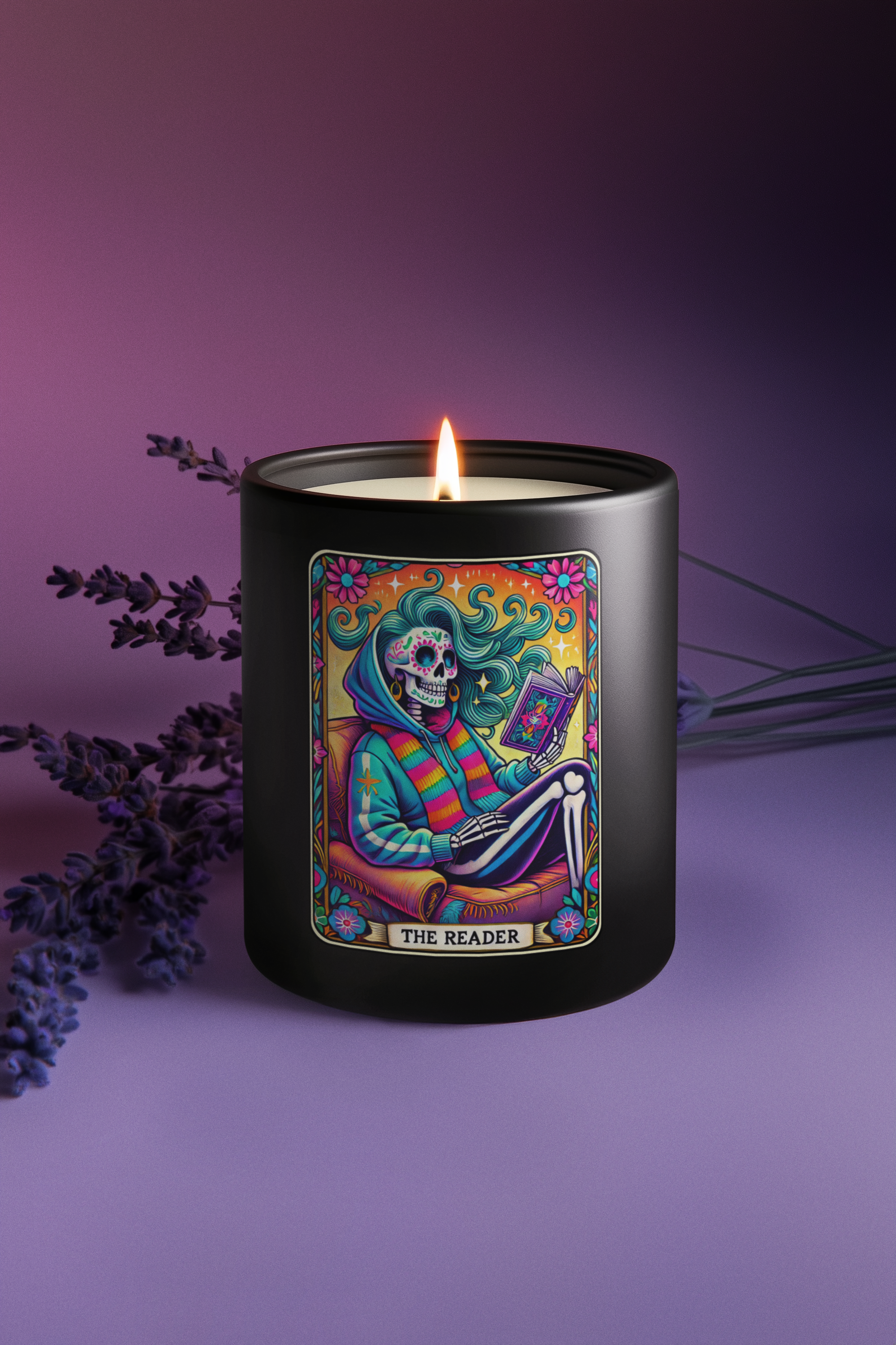 The Reader Tarot Candle