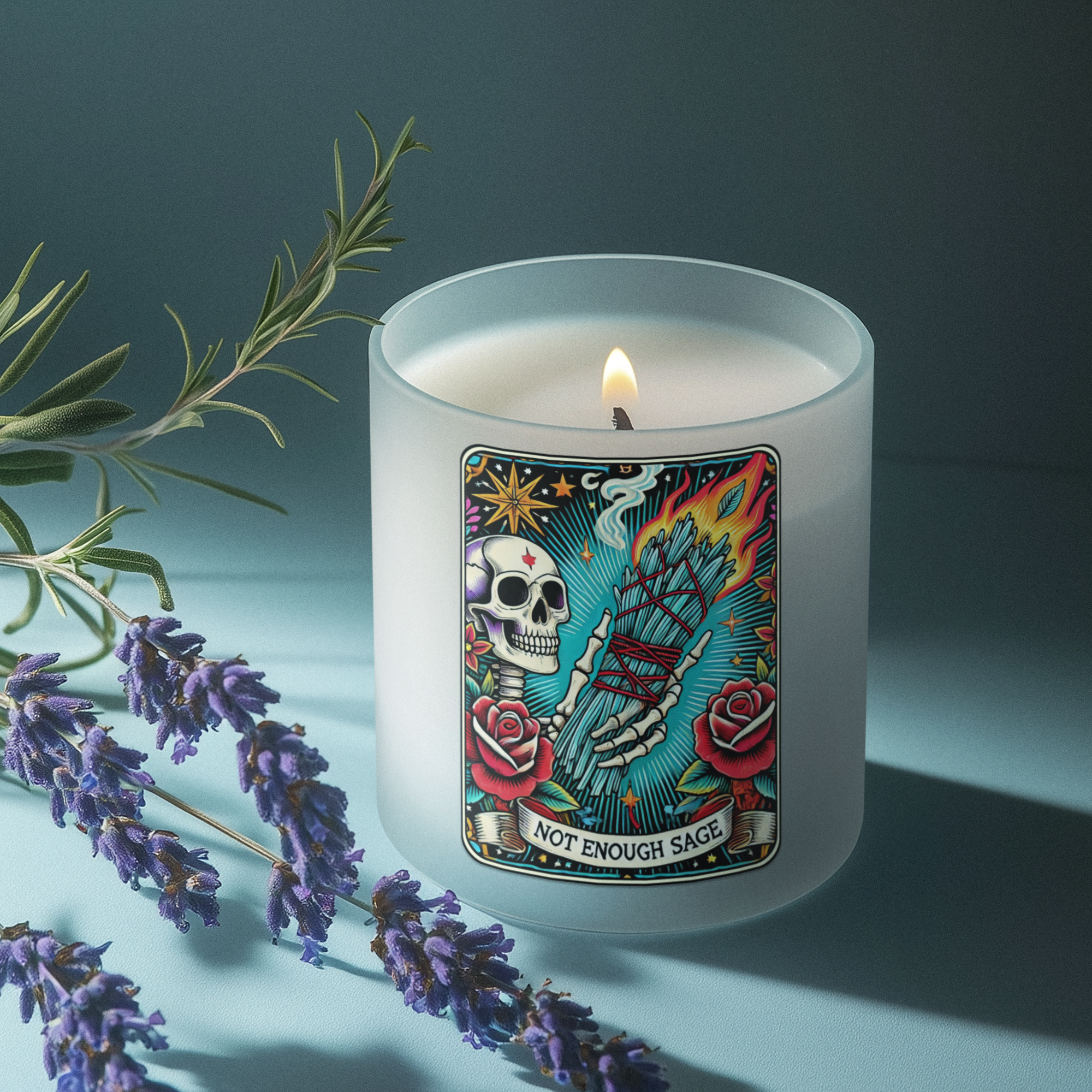 The Not Enough Sage Tarot Candle