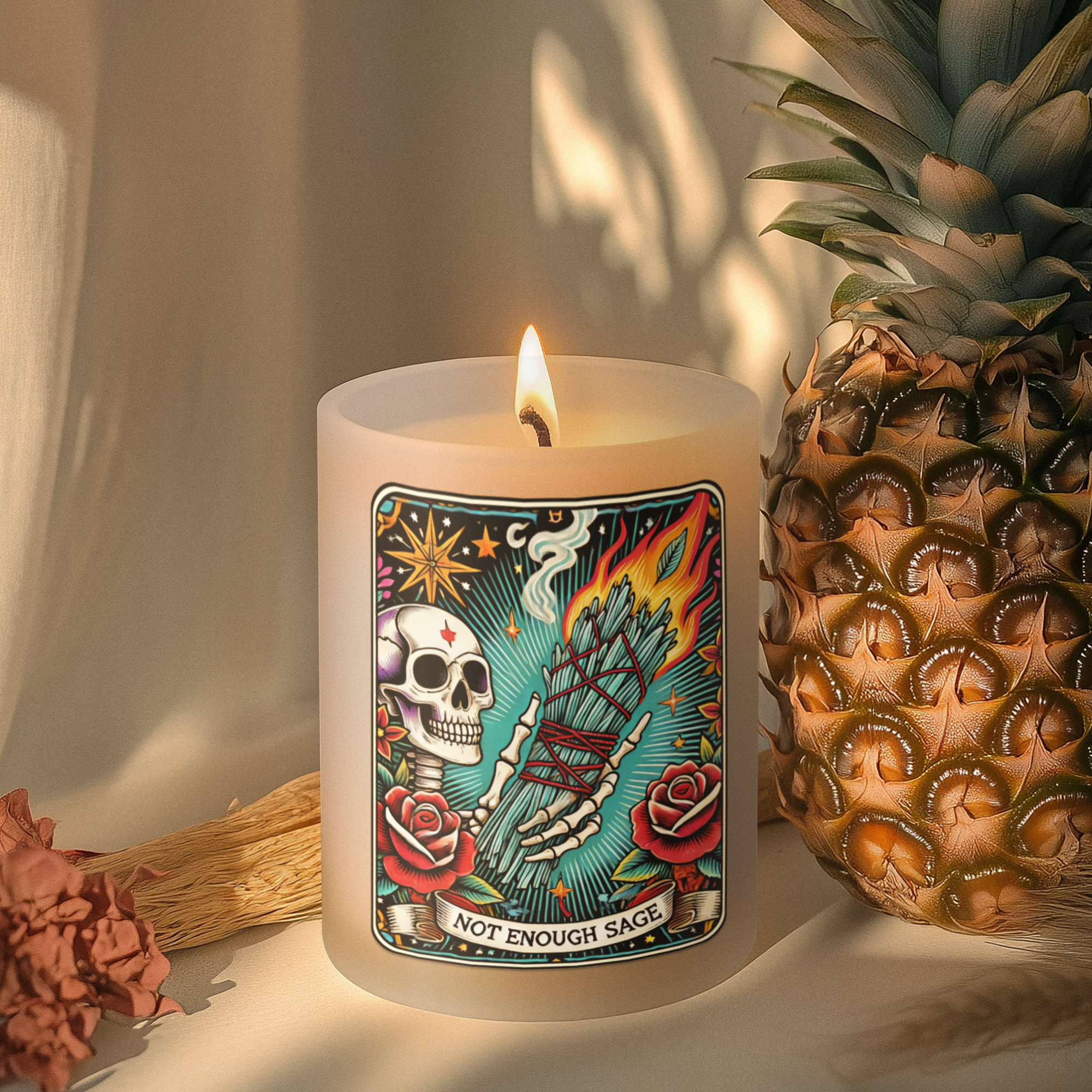 The Not Enough Sage Tarot Candle