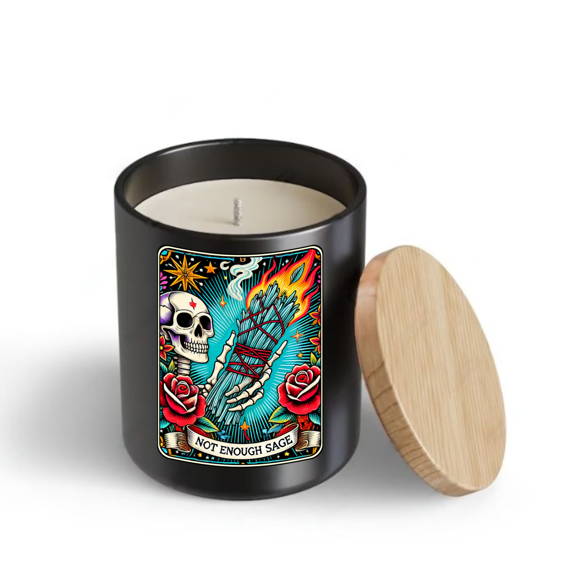 The Not Enough Sage Tarot Candle