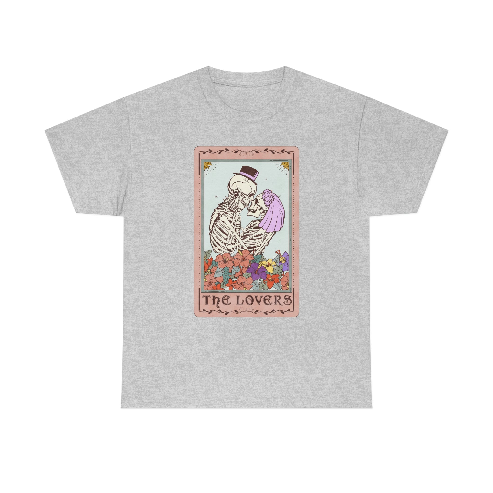 The Lovers Tarot Card T Shirt | Skeleton Lovers Tarot Card Shirt | Mystical T Shirts | Spiritual T Shirt