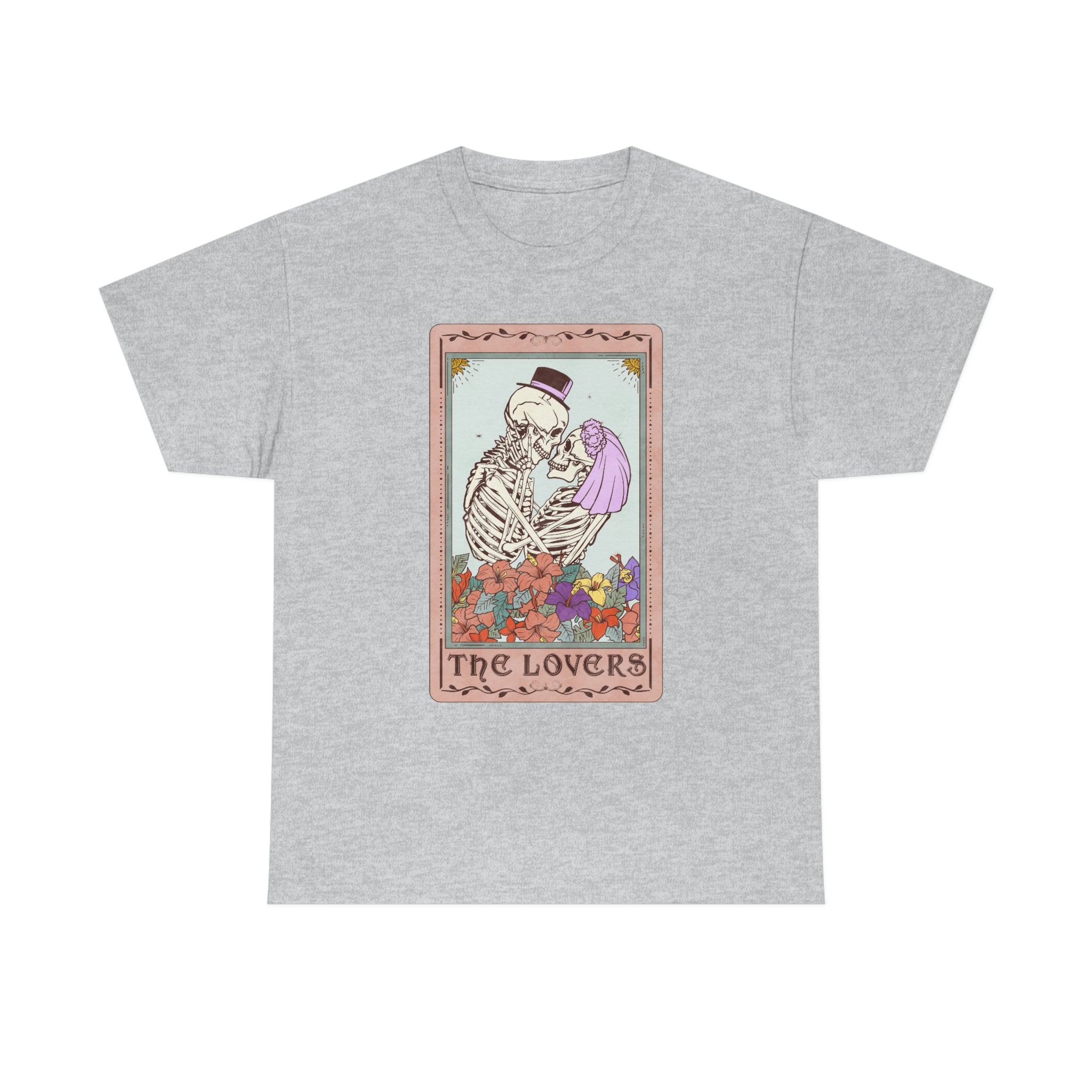 The Lovers Tarot Card T Shirt | Skeleton Lovers Tarot Card Shirt | Mystical T Shirts | Spiritual T Shirt