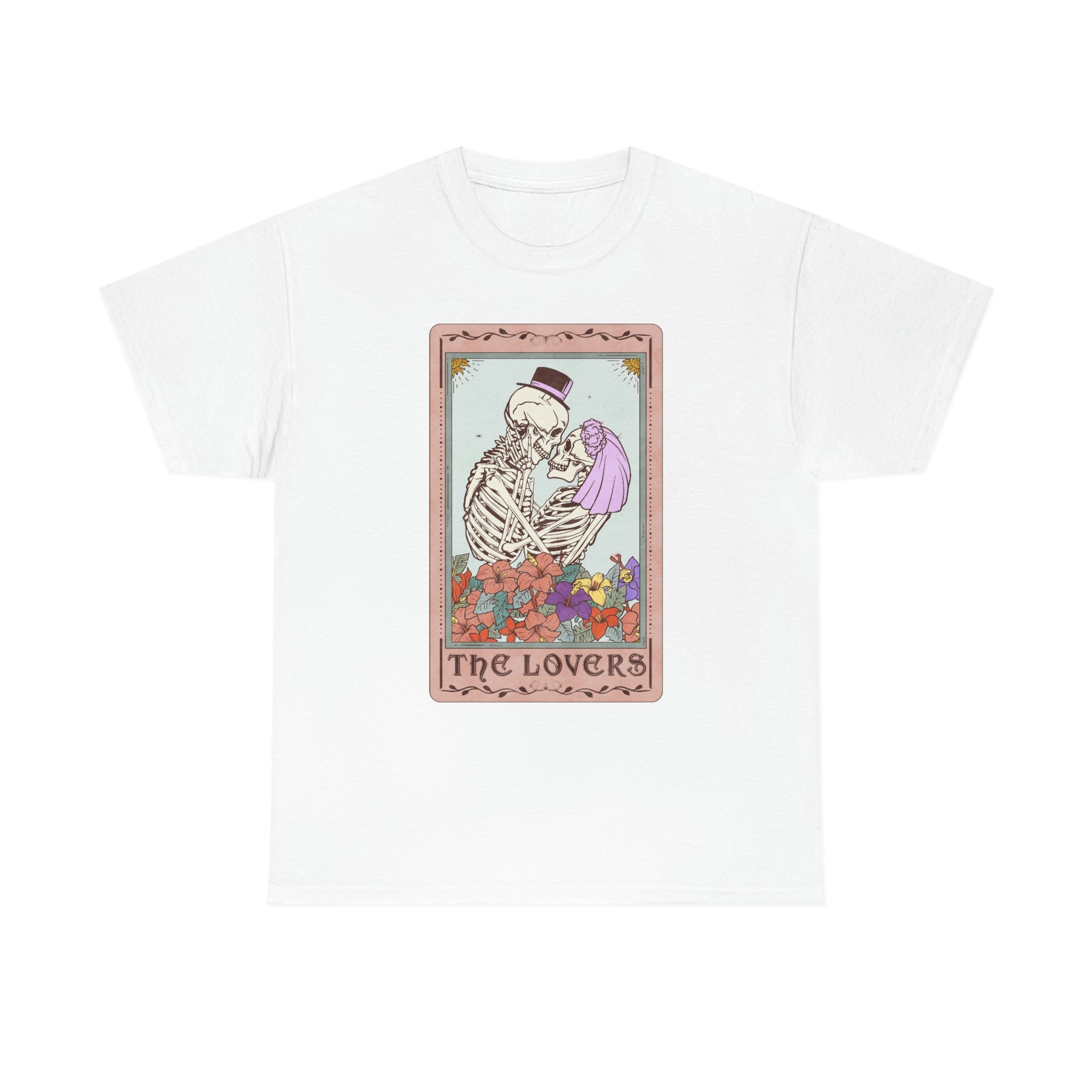 The Lovers Tarot Card T Shirt | Skeleton Lovers Tarot Card Shirt | Mystical T Shirts | Spiritual T Shirt