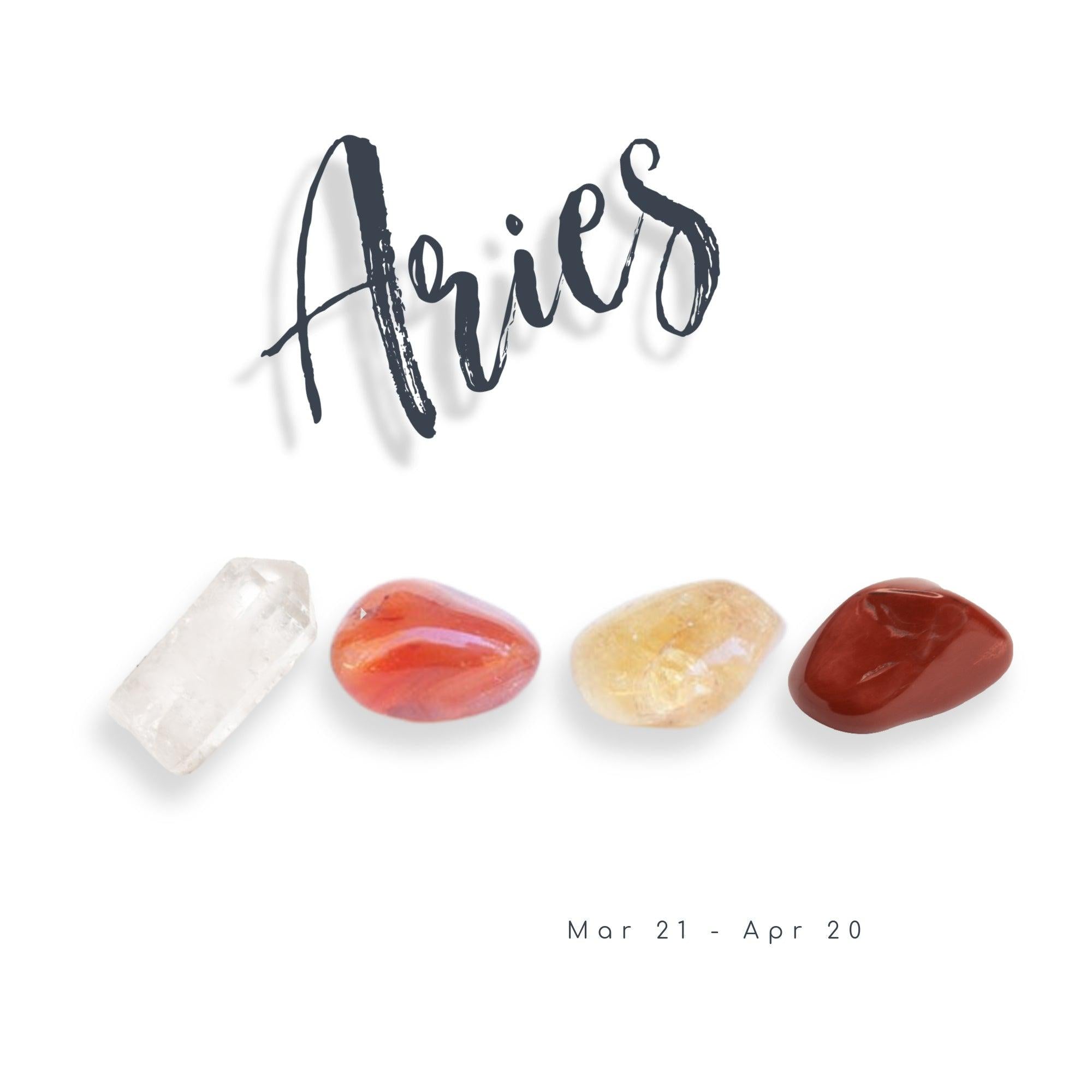 Aries Zodiac Crystal Set - Energy Wicks