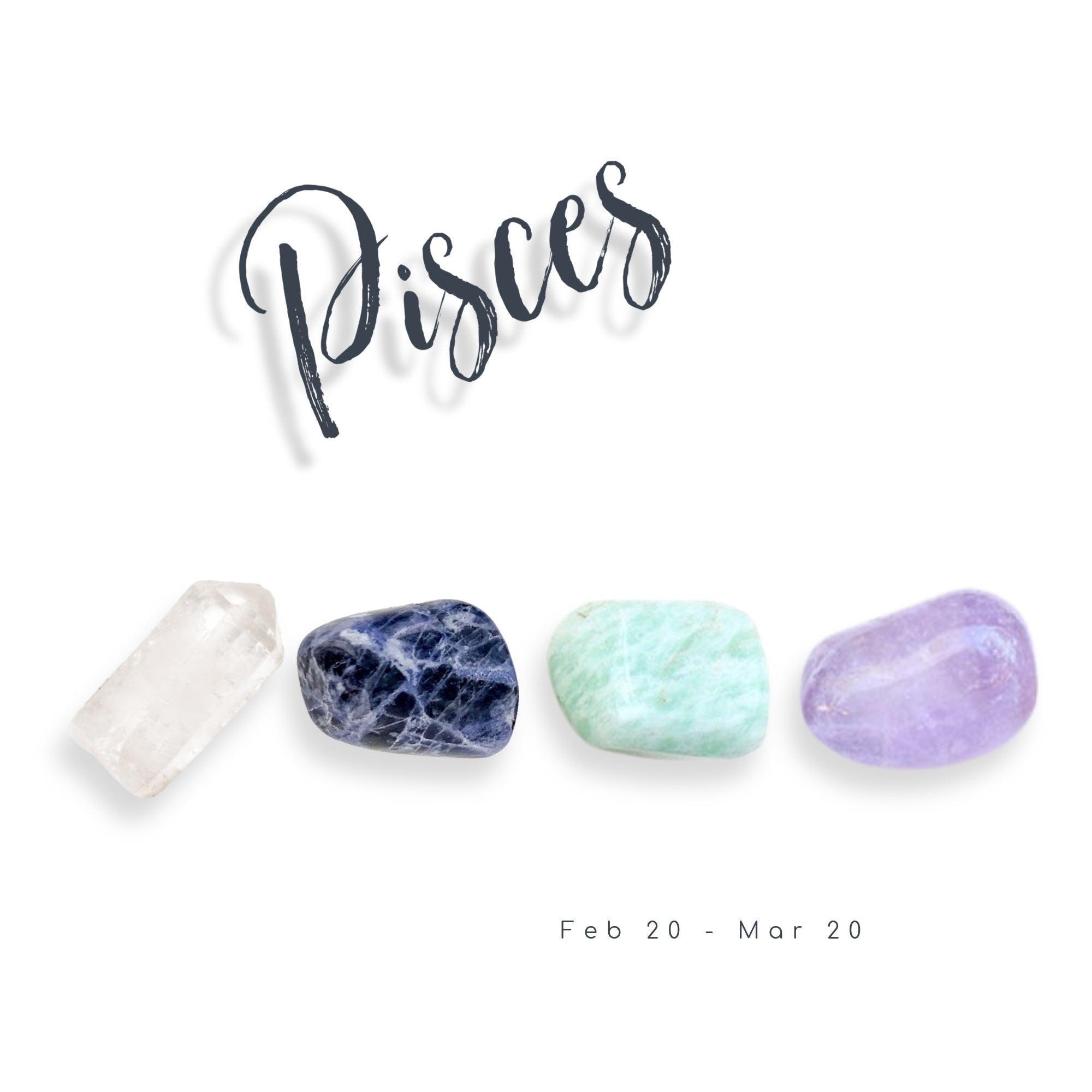 Pisces Zodiac Crystal Set - Energy Wicks