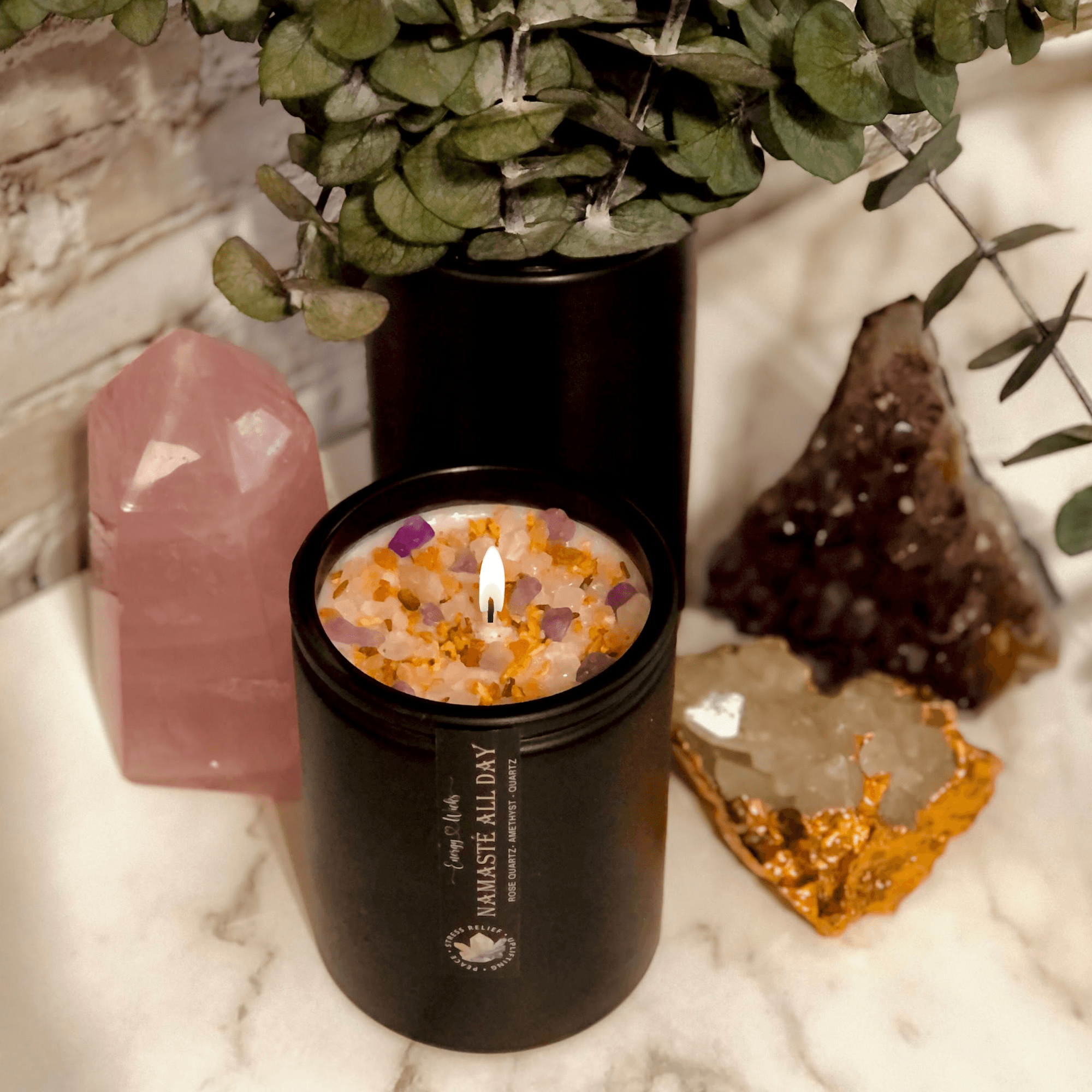 Namaste Gemstone Candle - Energy Wicks