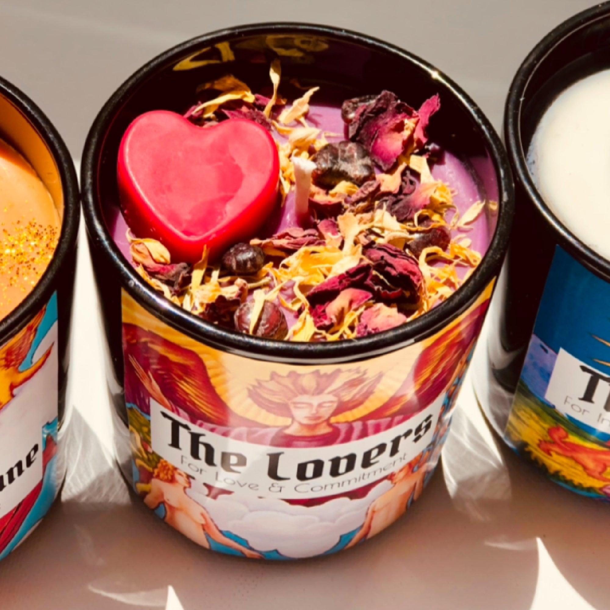 THE LOVERS TAROT CARD CANDLE - Energy Wicks