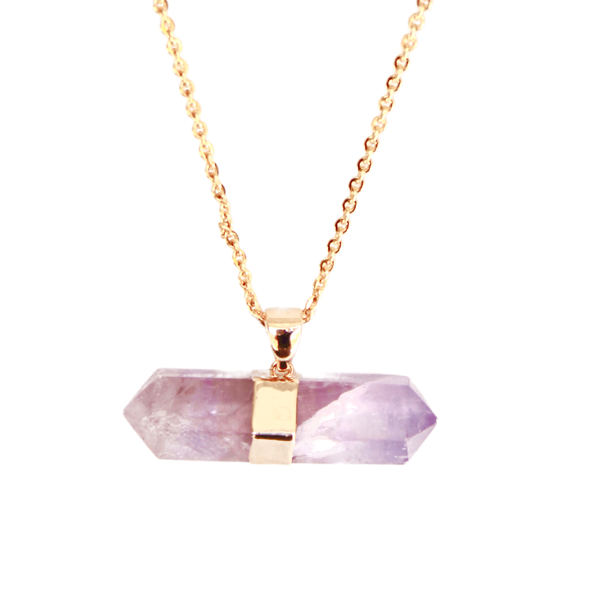 DOUBLE TERMINATED AMETHYST NECKLACE - Energy Wicks
