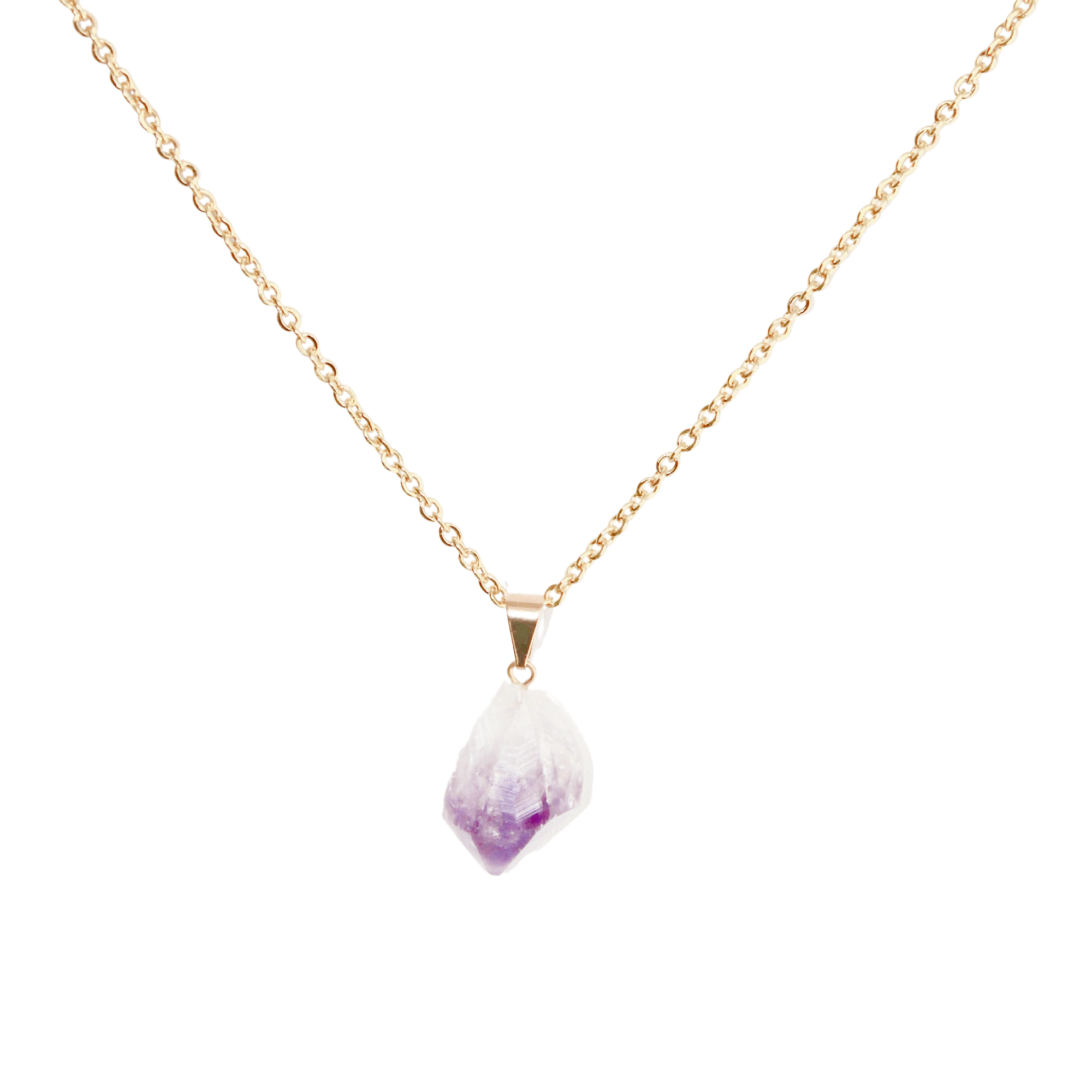 Amethyst Pendant Necklace - Energy Wicks