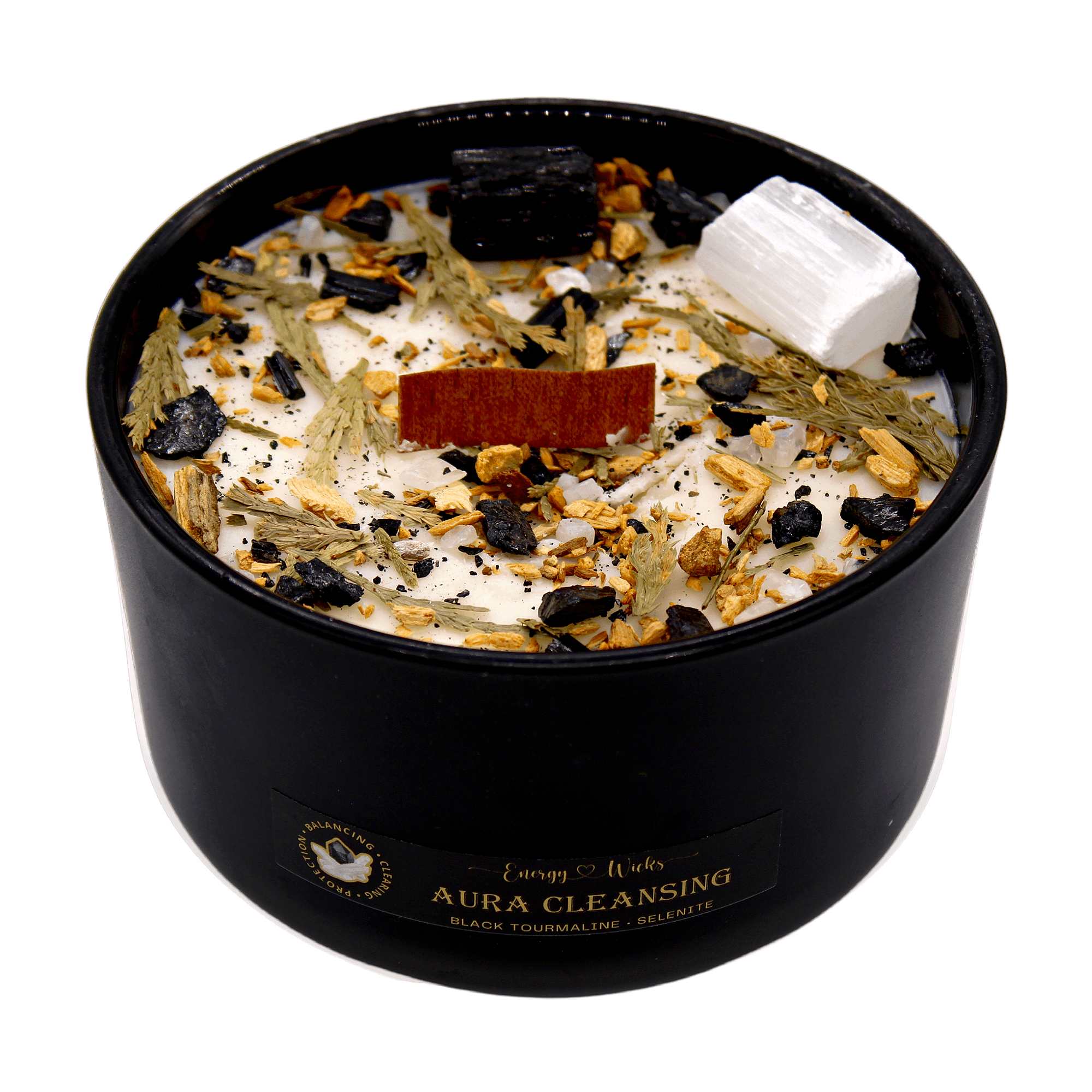 Aura Cleansing Wooden Wick Candle - Energy Wicks