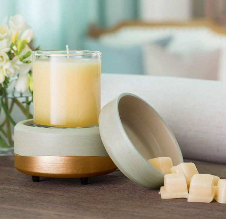 GOLD ACCENTED WAX MELT WARMER - Energy Wicks