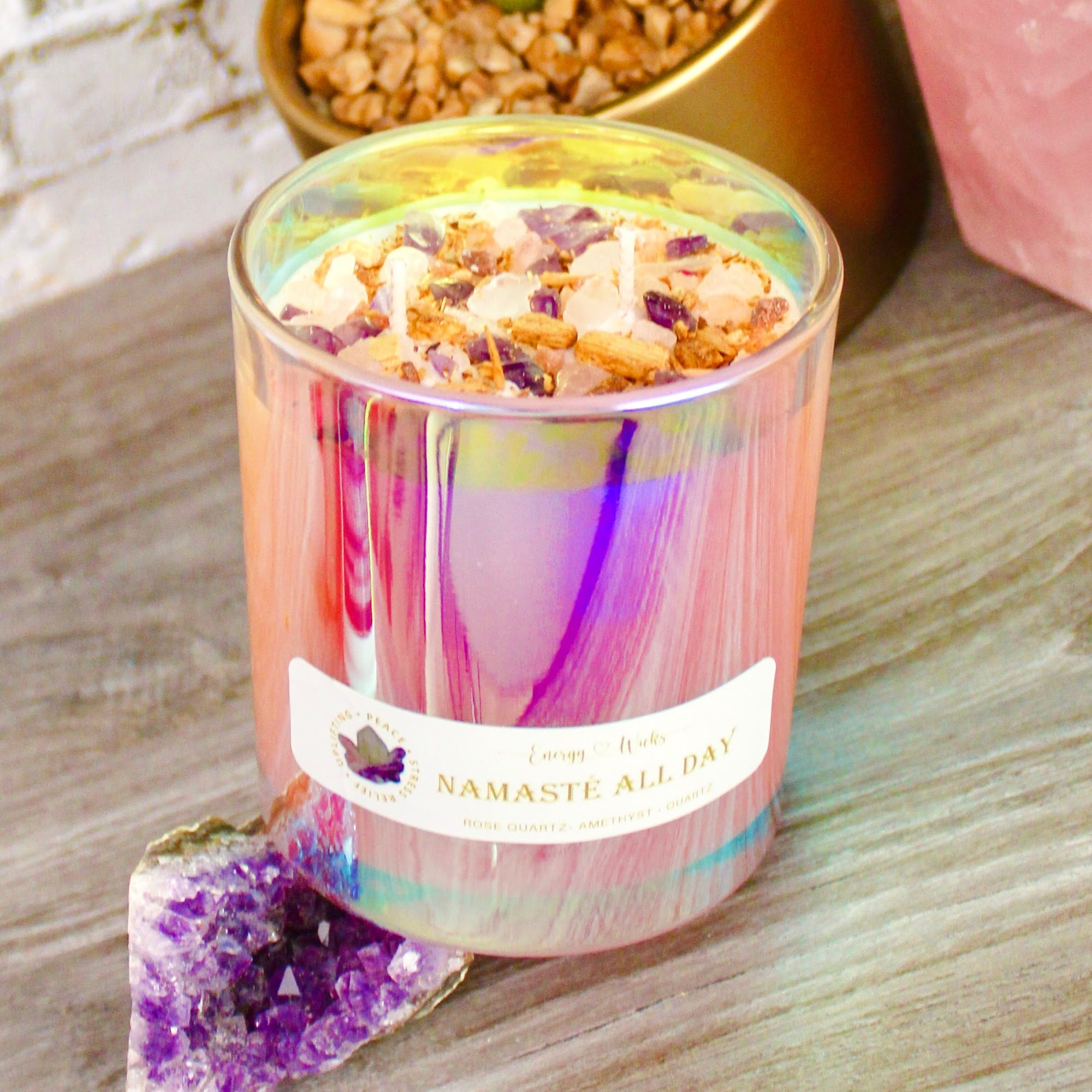 Namaste Crystal Intention Candle